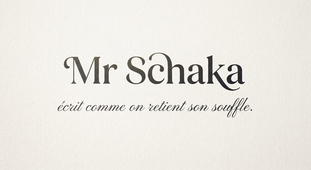 Mr Schaka – écrit comme on retient son souffle