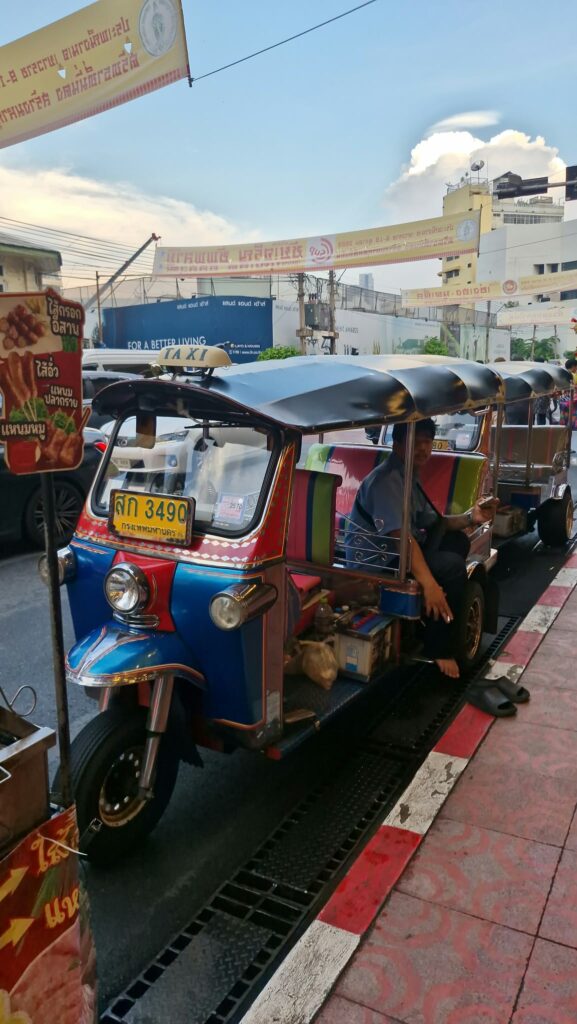 Colourful tuk-tuk in the streets of Chinatown