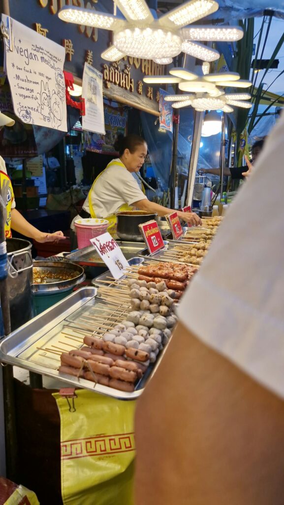 Tray of vegetarian balls in Chinatown