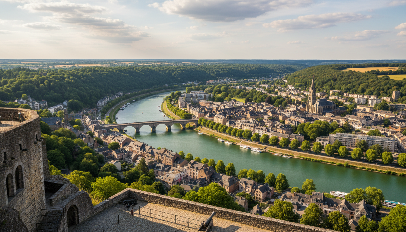Vue sur la Meuse depuis Namur.