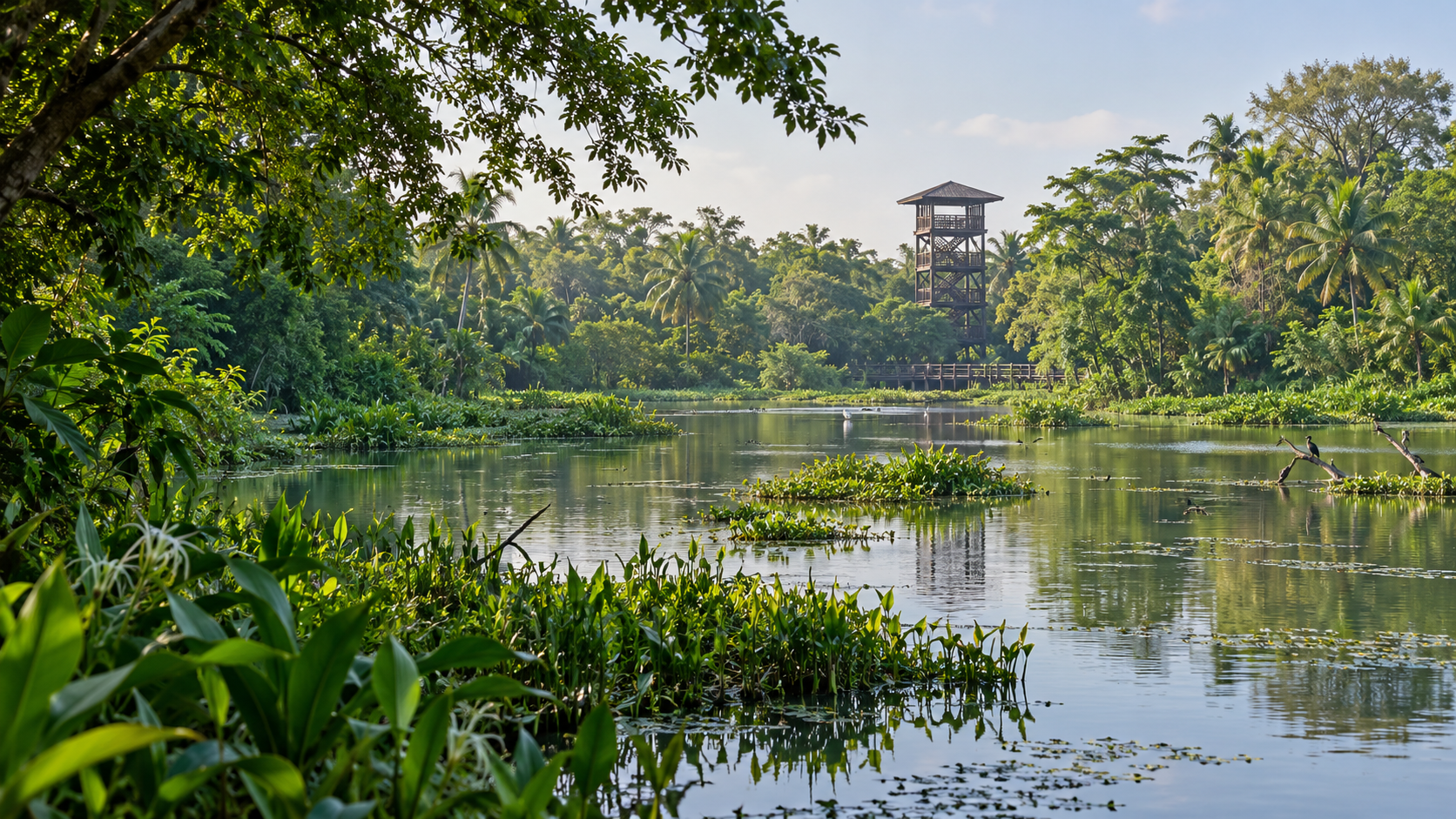 Tropical walkway in Bang Krachao